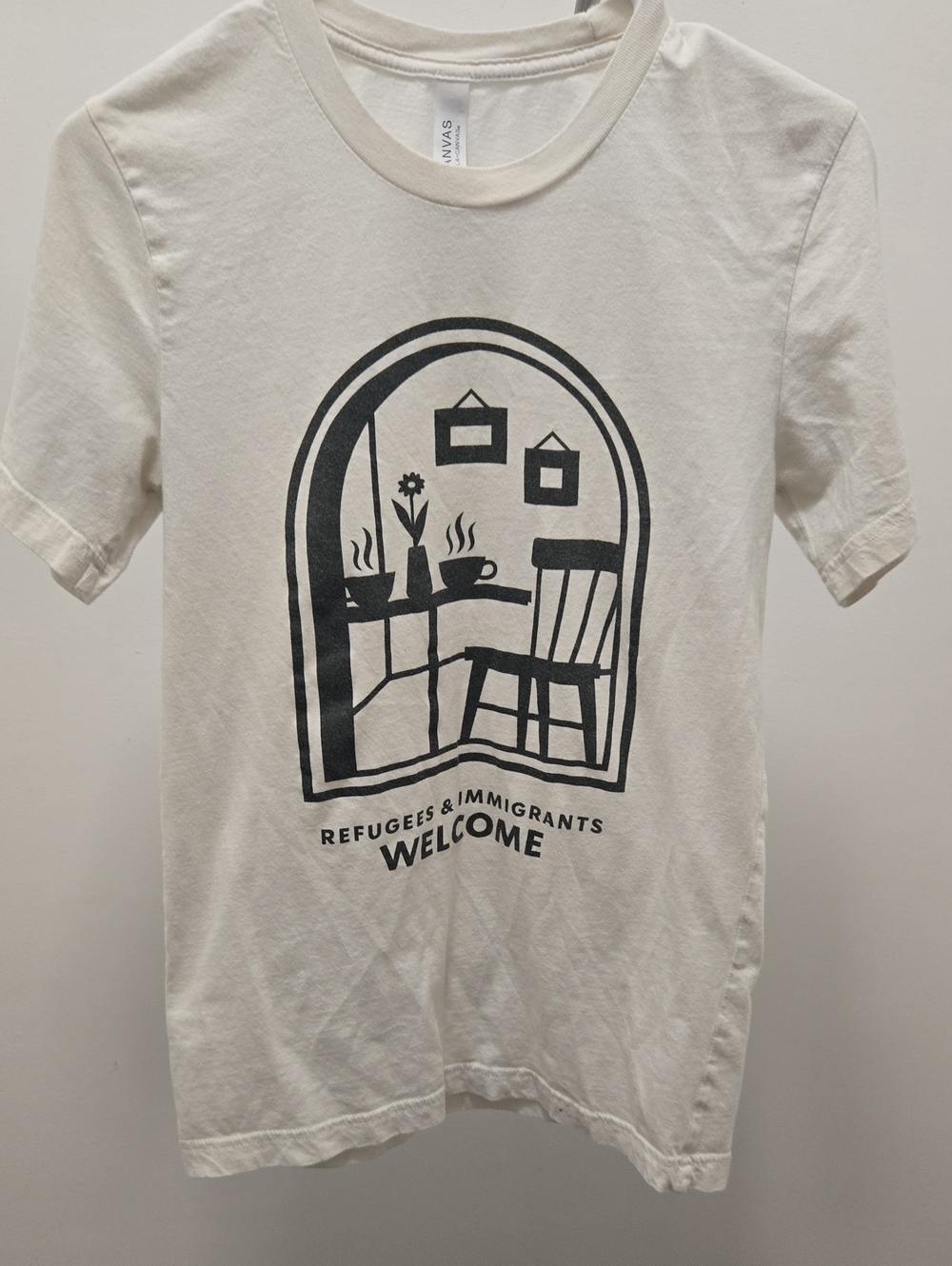 Graphic Short Sleeve Tee - White with Black Print